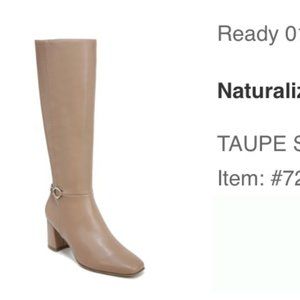NATURALIZER WAYLON TALL BOOT TAUPE NWT
